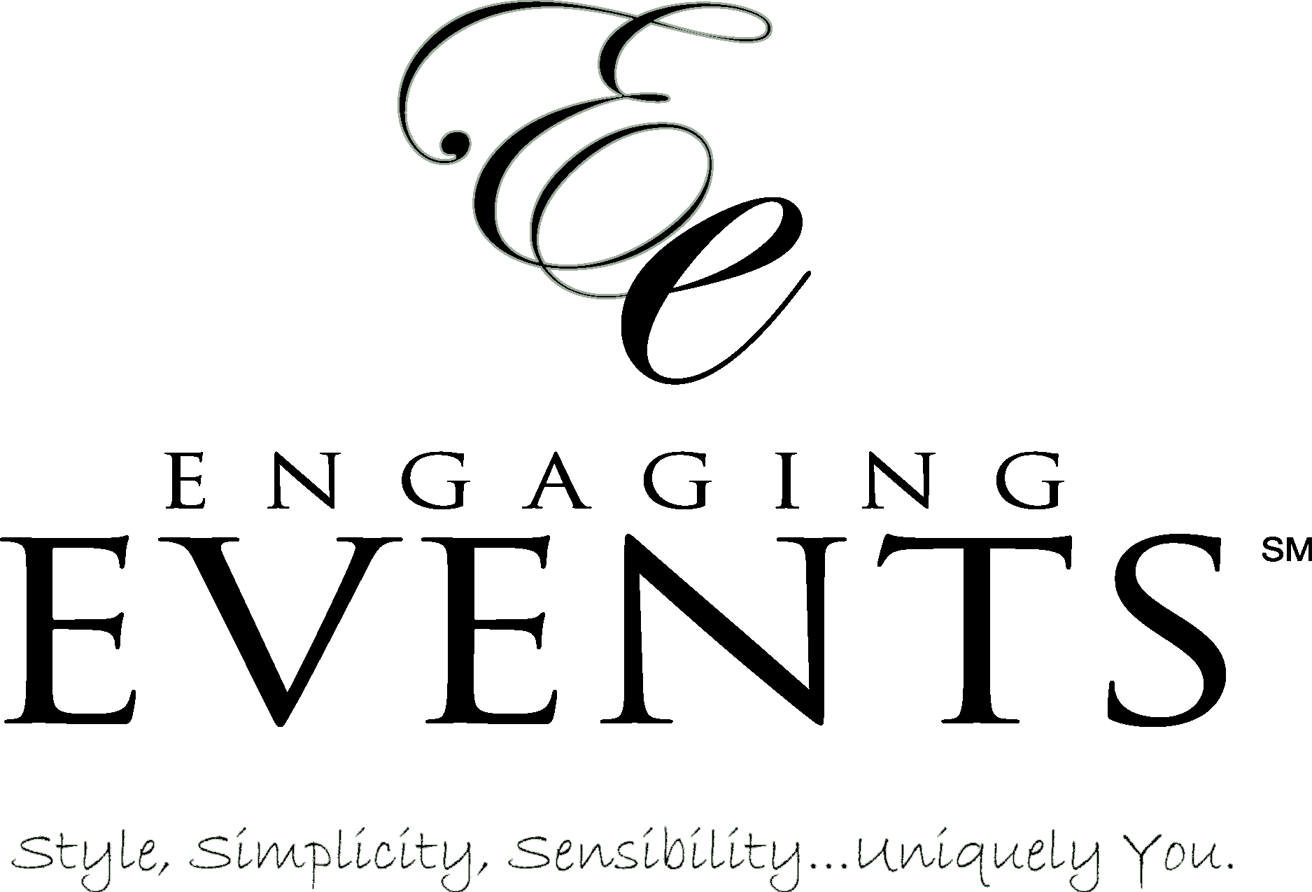 Engaging Events Black Logo Vector Logo